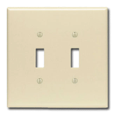 Leviton 86109 2-Gang 1-Toggle Oversized Thermoset Wallplate